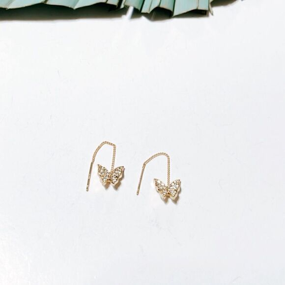 Butterfly threader earrings #678 - Picture 2 of 4